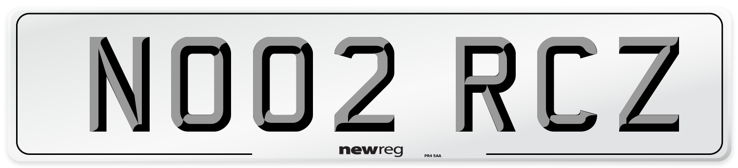 NO02 RCZ Number Plate from New Reg